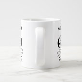 Personalisiert mit Gott sind alle Dinge möglich Jumbo-Tasse (Rückseite)