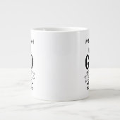 Personalisiert mit Gott sind alle Dinge möglich Jumbo-Tasse (Vorderseite)