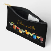 Personalisiert mit handGezeichnet Cocktails Zubehörtasche (Offen)