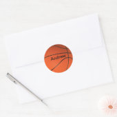 Personalisiert mit Ihrem Namen Basketball-Sticker Runder Aufkleber (Umschlag)