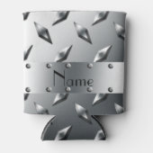 Personalisiert mit Ihrem Namen Diamantblech Stahl Dosenkühler (Vorderseite)