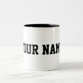 Personalisiert mit Ihrem Namen Zweifarbige Tasse (Mittel)