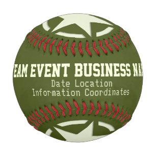 Personalisiert mit Ihrem Text-Star-Event-Ball Baseball