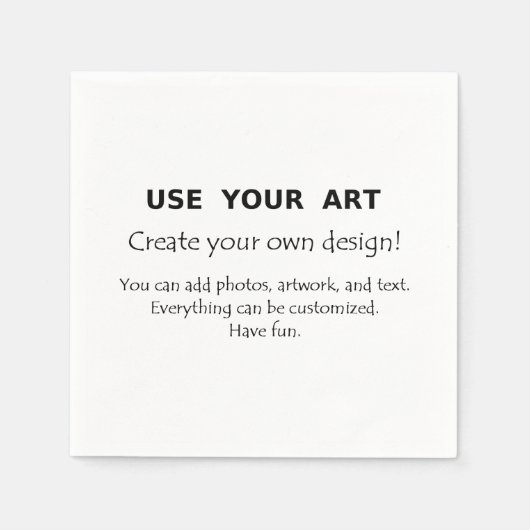 Personalisiert mit Ihrer Kunst oder Ihren Fotos, m Serviette (Vorderseite)