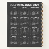 Personalisiert mit Kalender Informatik Grau Notizblock (Rückseite)