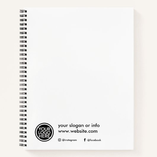 Personalisiert mit Logo, Slogan Notizblock (Vorderseite)