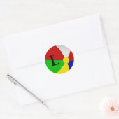Personalisiert mit Monogram L Beach Ball Stickers (Umschlag)