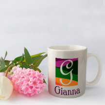 Personalisiert mit Monogramm auf geometrischem Hin