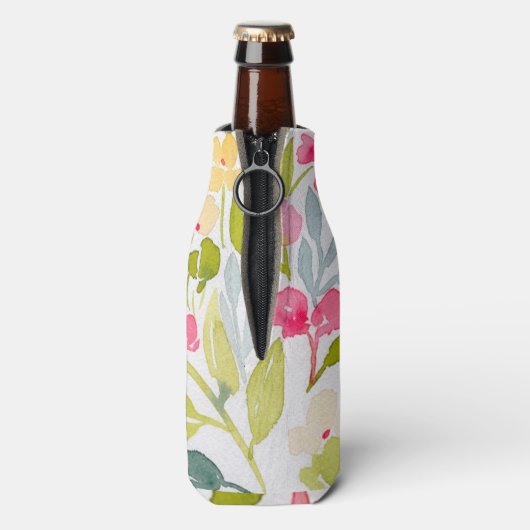 Personalisiert Mit Monogramm Blume Flaschenkühler (Flasche Rückseite)