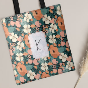 Personalisiert Mit Monogramm Blume Tasche