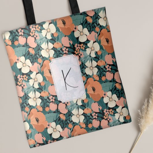 Personalisiert Mit Monogramm Blume Tasche