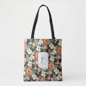 Personalisiert Mit Monogramm Blume Tasche (Vorderseite)