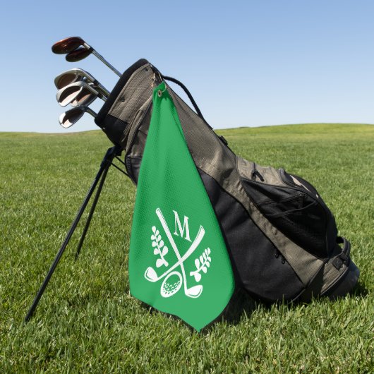 Personalisiert Mit Monogramm Golfhandtuch (Gras)