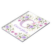 Personalisiert mit Monogramm & Name Abigail Notizblock (Linke Seite)
