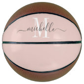 Personalisiert Mit Monogramm Rosa Basketball (Vorderseite)