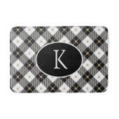Personalisiert Mit Monogramm Schwarz-weißes Gold K Badematte (Vorderseite)