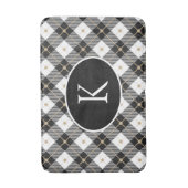 Personalisiert Mit Monogramm Schwarz-weißes Gold K Badematte (Vorderseite Vertikal)