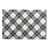 Personalisiert Mit Monogramm Schwarz-weißes Gold K Kissenbezug (Rückseite)