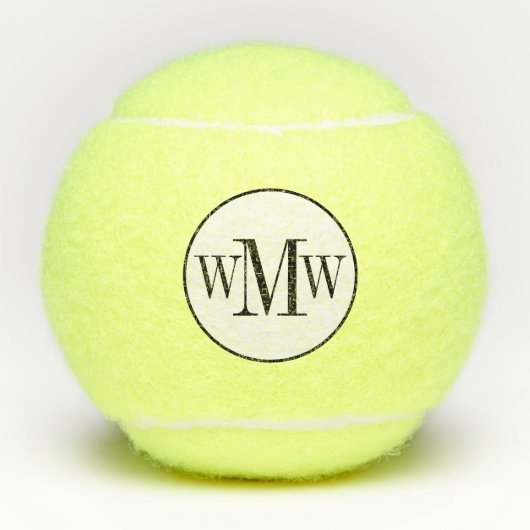 personalisiert Mit Monogramm Tennisbälle (Vorderseite)