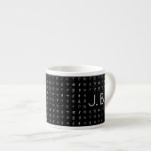 Personalisiert mit Monogramm und Runensymbol Espressotasse (Vorderseite Rechts)