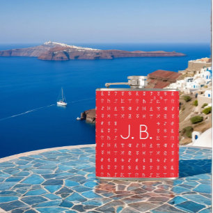 Personalisiert mit Monogramm und Runensymbolen Flachmann