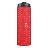 Personalisiert mit Monogramm und Runensymbolen Thermosbecher (Vorderseite)