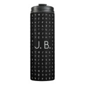 Personalisiert mit Monogramm und Runensymbolen Thermosbecher (Vorderseite)