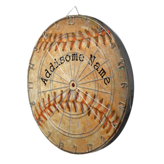Personalisiert Mit Monogramm Vintager Baseball Dartscheibe (Vorderseite rechts)