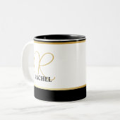 Personalisiert Mit Monogramm Zweifarbige Tasse (Vorderseite Links)