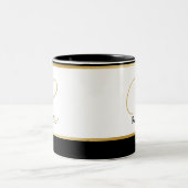 Personalisiert Mit Monogramm Zweifarbige Tasse (Mittel)