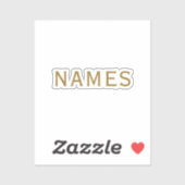 Personalisiert mit Nachnamen oder Spitznamen darau Aufkleber (Blatt)