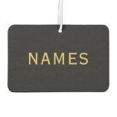 Personalisiert mit Nachnamen oder Spitznamen darau Autolufterfrischer (Rückseite)