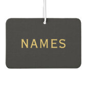 Personalisiert mit Nachnamen oder Spitznamen darau Autolufterfrischer (Vorderseite)