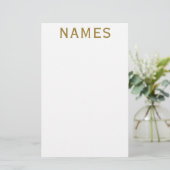 Personalisiert mit Nachnamen oder Spitznamen darau Briefpapier (Stehend Vorderseite)