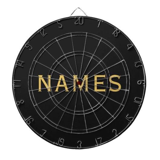 Personalisiert mit Nachnamen oder Spitznamen darau Dartscheibe (vorne)