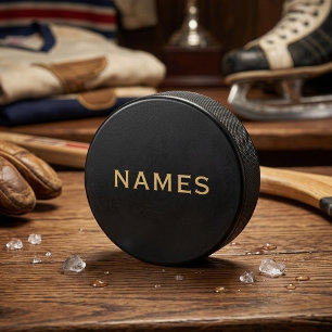 Personalisiert mit Nachnamen oder Spitznamen darau Eishockey Puck