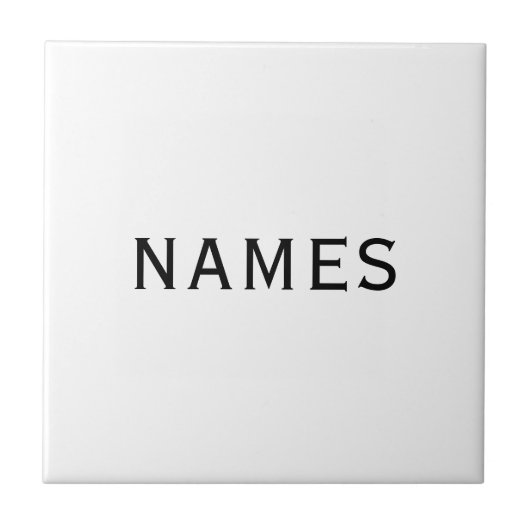 Personalisiert mit Nachnamen oder Spitznamen darau Fliese (Vorderseite)