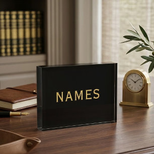 Personalisiert mit Nachnamen oder Spitznamen darau Fotoblock
