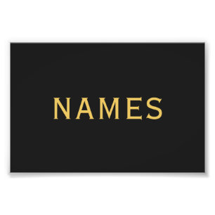 Personalisiert mit Nachnamen oder Spitznamen darau Fotodruck