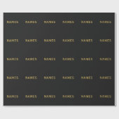 Personalisiert mit Nachnamen oder Spitznamen darau Geschenkpapier (Flach)