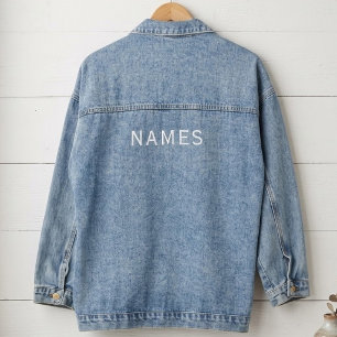 Personalisiert mit Nachnamen oder Spitznamen darau Jeansjacke