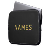 Personalisiert mit Nachnamen oder Spitznamen darau Laptopschutzhülle (Vorderseite Links)