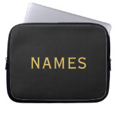 Personalisiert mit Nachnamen oder Spitznamen darau Laptopschutzhülle (Vorderseite)