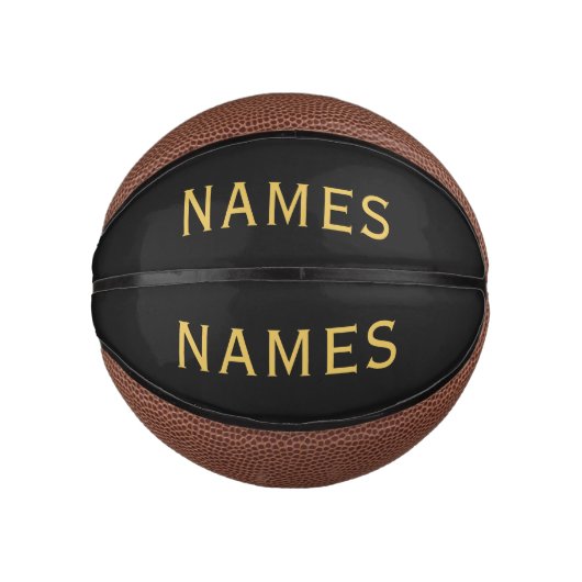 Personalisiert mit Nachnamen oder Spitznamen darau Mini Basketball (Vorderseite)