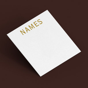 Personalisiert mit Nachnamen oder Spitznamen darau Mitteilungskarte
