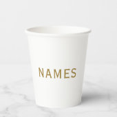 Personalisiert mit Nachnamen oder Spitznamen darau Pappbecher (Vorderseite)