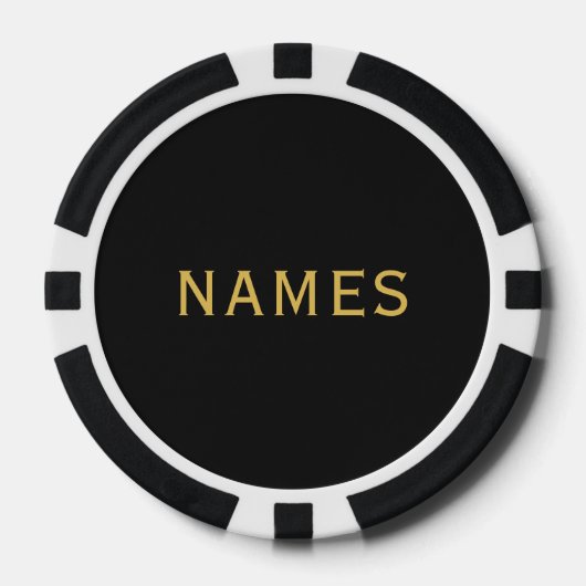 Personalisiert mit Nachnamen oder Spitznamen darau Pokerchips (Vorderseite)