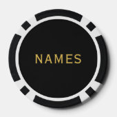 Personalisiert mit Nachnamen oder Spitznamen darau Pokerchips (Rückseite)