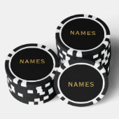 Personalisiert mit Nachnamen oder Spitznamen darau Pokerchips (Stapel)