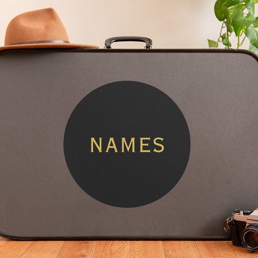 Personalisiert mit Nachnamen oder Spitznamen darau Runder Aufkleber